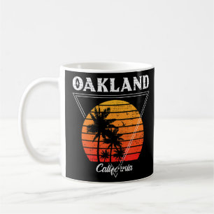 Caneca De Café Vintage Oakland California Palm Trees CA Retro