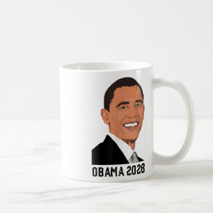 Caneca De Café Vintage Obama 2028 Engraçado Eleição Política Patr