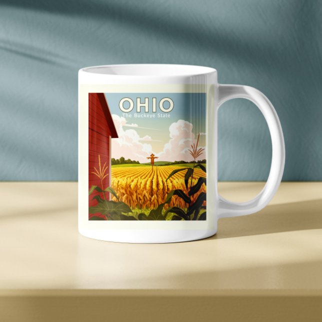 Caneca De Café Vintage Ohio (Criador carregado)