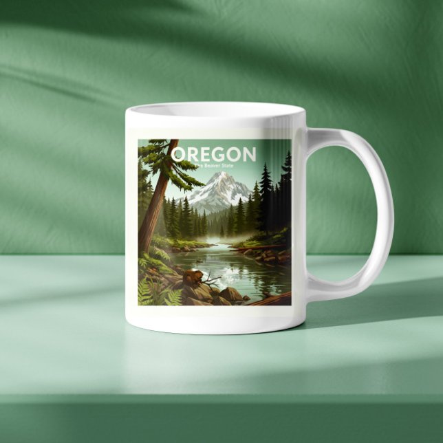 Caneca De Café Vintage Oregon (Criador carregado)