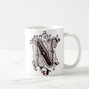 Caneca De Café Vintage Ornamental 'N' - Mug