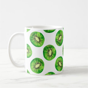 Caneca De Café vintage Padrão sem costura kiwi ilustração hand