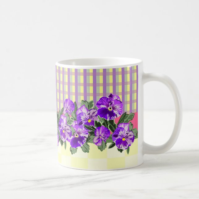 Caneca De Café Vintage Pansy Coffee Mug (Direita)