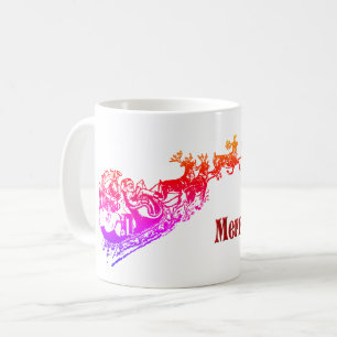 Caneca De Café Vintage Papais noeis e Reindeer Christmas
