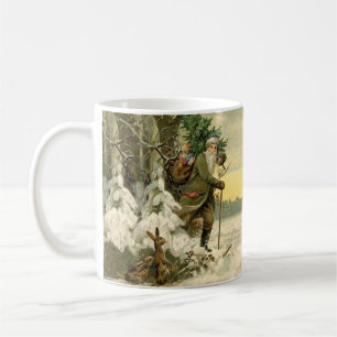 Caneca De Café Vintage Papais noeis Natal Feriado Vitoriano