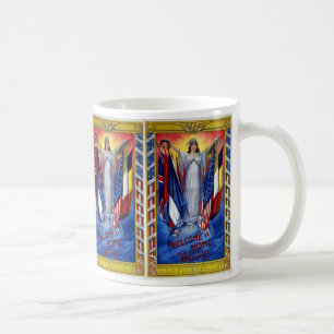 Caneca De Café Vintage Patriotic America, Peace Justice Liberty