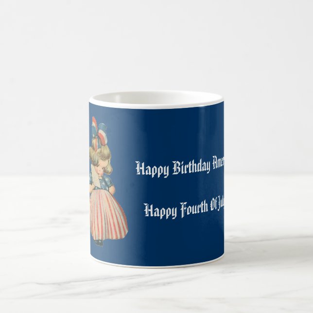 Caneca De Café Vintage Patriotic Cutie (Centro)