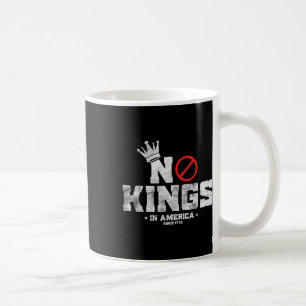 Caneca De Café Vintage Patriotic No Kings In America Desde 1776 M