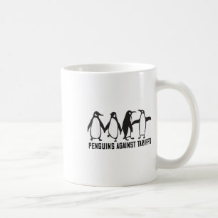 Caneca De Café Vintage Penguins Protesta Contra Pinguins Engraçad