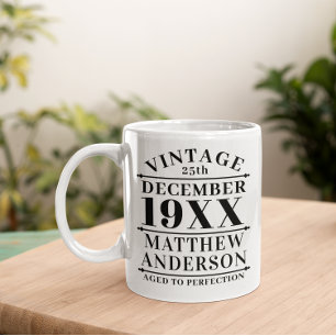 Caneca De Café Vintage personalizada envelhecida em perfeição