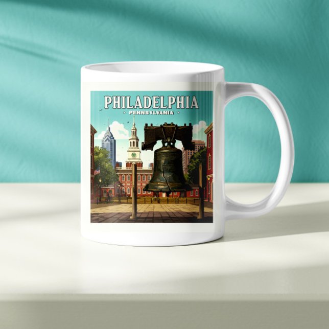 Caneca De Café Vintage Philadelphia Pensilvânia (Criador carregado)