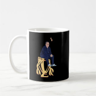 Caneca De Café Vintage Photograp Marcelo Bielsa Sentado Em Um Shi