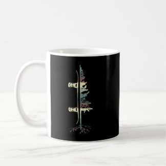 Caneca De Café Vintage Pine Snowboard Din Tee