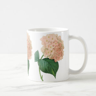 Caneca De Café Vintage Pink Hydrangea Hortensia Flower por Redout