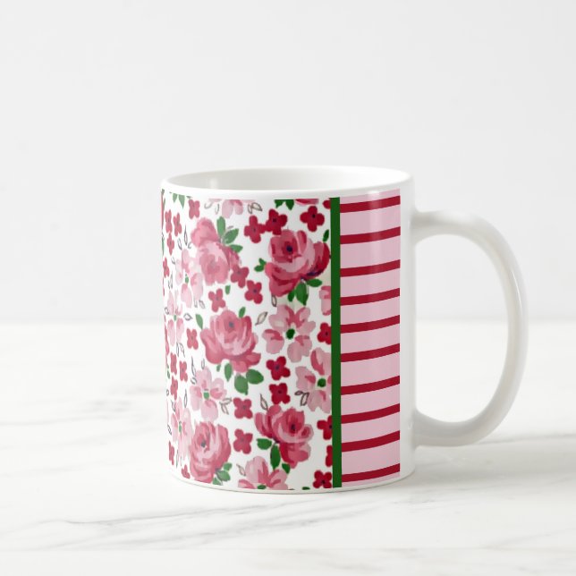 Caneca De Café Vintage Pink Roses Mug (Direita)