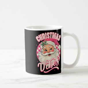 Caneca De Café Vintage Pink Santa Claus Pink Vibes de Natal Rosa
