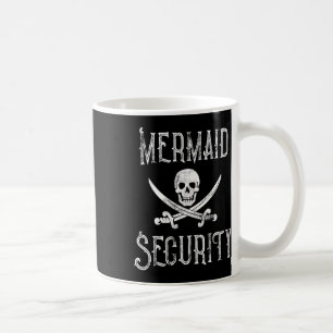 Caneca De Café Vintage Pirate Mermaid Security Protetores de Merm