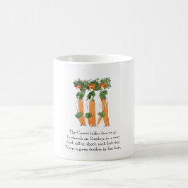 Caneca De Café Vintage Poem Cenoura Culinária Milha Cuta