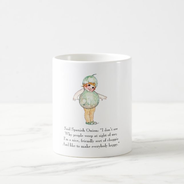 Caneca De Café Vintage Poem Espanhol Cebola Cute Kids Mug (Centro)