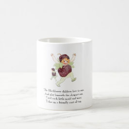 Caneca De Café Vintage Poem Fruta Rhyme Blackberry Crianças Engra