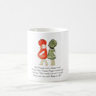 Caneca De Café Vintage Poem Vermelho Pepper Verde Cujo Cúmulo Veg