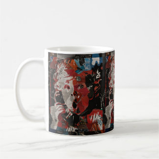 Caneca De Café Vintage Pop Art Portrait baby call