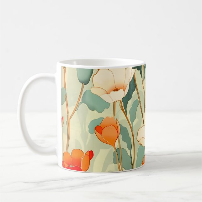 Caneca De Café Vintage Poppy Blossom (Esquerda)