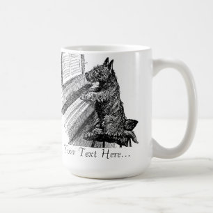 Caneca De Café Vintage "Puppy Playing Piano Mug"