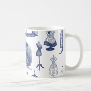 Caneca De Café Vintage que Sewing Toile