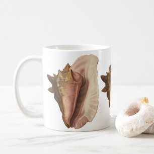 Caneca De Café Vintage Queen Conch Seashell Shell, Marine Animal