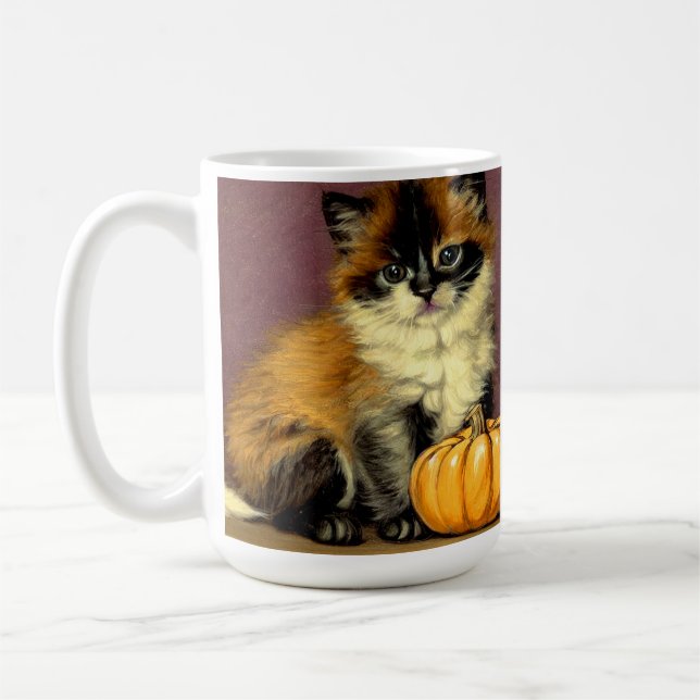 Caneca De Café Vintage Ragdoll Halloween Cat (Esquerda)