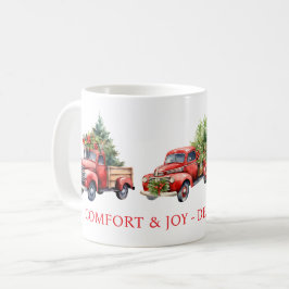 Caneca De Café Vintage Red Holiday Pega Caminhões
