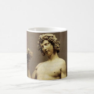 Caneca De Café Vintage Renaissance Statue Bacchus por Michelangel