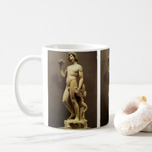 Caneca De Café Vintage Renaissance Statue Bacchus por Michelangel