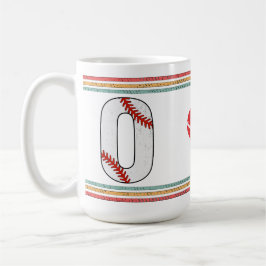Caneca De Café Vintage Retro Baseball Letter O Distressed