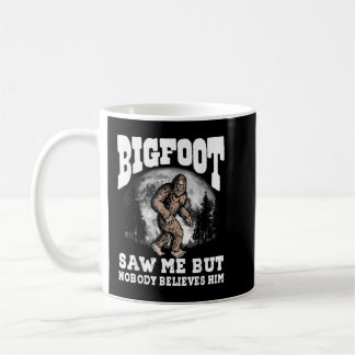 Caneca De Café Vintage Retro Bigfoot Me Viu Mas Ninguém Acredita