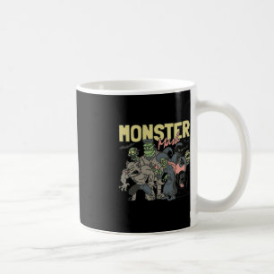 Caneca De Café Vintage Retro Halloween Monster Mash Boo Ghost Wit
