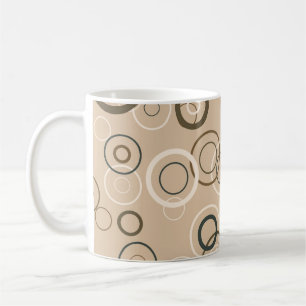 Caneca De Café Vintage Retro Pop Squares Abstrato Art