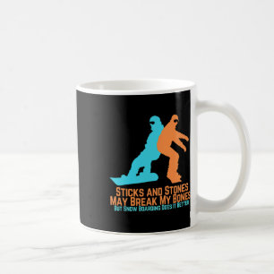 Caneca De Café Vintage Retro Snowboard Gift Para Snowboarders