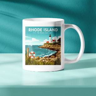 Caneca De Café Vintage Rhode Island