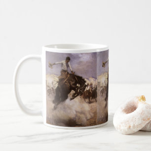 Caneca De Café Vintage Rodeo Cowboy, Breezy Riding by WHD Koerner
