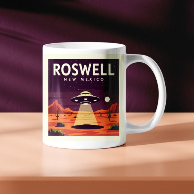 Caneca De Café Vintage Roswell New Mexico (Criador carregado)
