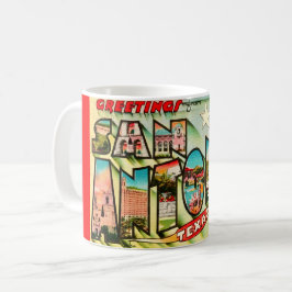 Caneca De Café Vintage San Antonio Postcard Mug