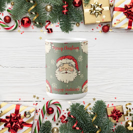 Caneca De Café Vintage Santa Claus Personalizado
