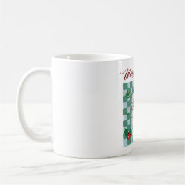 Caneca De Café Vintage Santa Merry Christmas Design