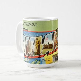 Caneca De Café Vintage Saudações De Oklahoma Viagem