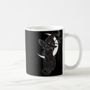Caneca De Café Vintage Scary Halloween Black Cat Costume Bruxa Br