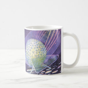 Caneca De Café Vintage Science Fiction, um orbe brilhante com Ali