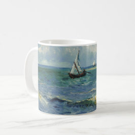 Caneca De Café Vintage Seascape perto de Les Saintes-Maries-de-la