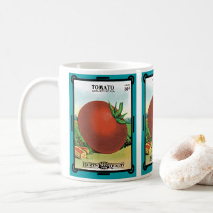 Caneca De Café Vintage Seed Packet Label Art, Burt's Seed Tomato